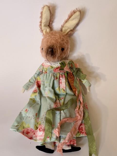 Grimitives Kaf Foley Grimm Pink Easter Bunny Rabbit Cape Cod Folk Art
