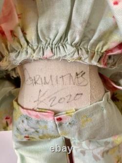 Grimitives Kaf Foley Grimm Pink EASTER BUNNY RABBIT Cape Cod Folk Art