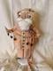 Grimitives Kaf Foley Grimm Pink Santa Art Doll Cape Cod Folk Art Christmas 11.5