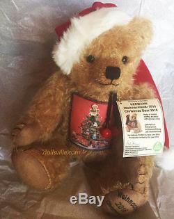 HERMANN-Coburg Germany Mohair Teddy Bear Annual Christmas Weihnacht for 2016 NEW