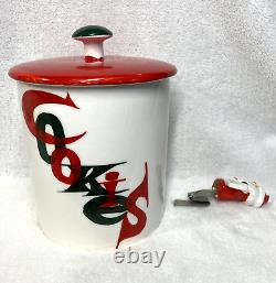 HOLT HOWARD CHRISTMAS POP-UP-SANTA COOKIE JAR MCM VTG 1950's PAINTED CERAMIC