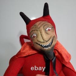 HTF Joe Spencer Mischievous Devil Doll Gathered Traditions Halloween Art Decor