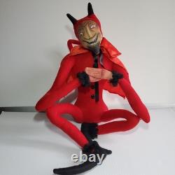 HTF Joe Spencer Mischievous Devil Doll Gathered Traditions Halloween Art Decor
