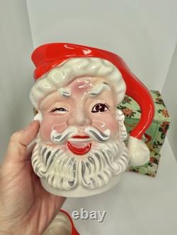 HTF Vintage MCM Napco Winking Santa Pitcher Set With4 Cups New In Box HTF Vintage MCM Napco Winking Santa Pitcher Set With4 Cups New In Box