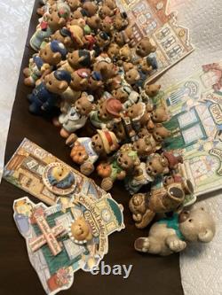 HUGE Lot of 85+ Cherished Teddies Enesco Figurines with Backdrops, Pins, Etc-AS IS HUGE Lot of 85+ Cherished Teddies Enesco Figurines with Backdrops, Pins, Etc-AS IS