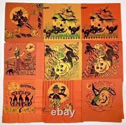HUGE Vintage HALLOWEEN NAPKIN Lot 44 INSTANT COLLECTION 30s-90s+ BLACK CAT WITCH