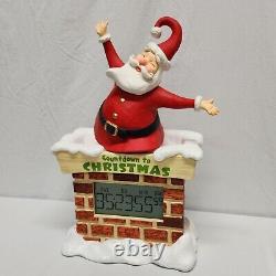 Hallmark 2012 Countdown To Christmas Santa Large Tabletop Clock 15in Advent