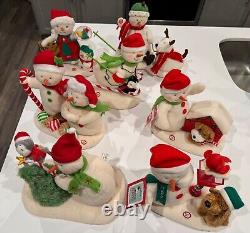 Hallmark Animated Singing Snowman (Lot of 7). All Work. 5 Have Tags Attached