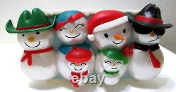 Hallmark Christmas Concert Snowmen 4 Piece Set 21 Music & Light Show 17 1/4 T