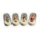 Hallmark Christmas Happy Tappers Set Of 4 2008 Reindeer Santa Elf Snowman Works
