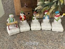 Hallmark Christmas Snowman band set of 5 working has Tony Hallmark Christmas Snowman band set of 5 working has Tony