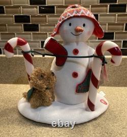 Hallmark Singing Snowman Stockings Hung Care 2017 Musical Rare Brand New