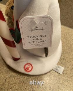 Hallmark Singing Snowman Stockings Hung Care 2017 Musical Rare Brand New