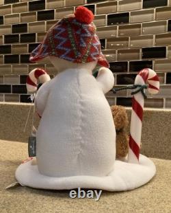 Hallmark Singing Snowman Stockings Hung Care 2017 Musical Rare Brand New