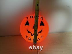 Halloween 1980s Trick Treat Hanging Lighted Blowmold Pumpkin JOL Empire Plastics