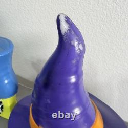 Halloween Blow Mold Beware The Witch Is In & Welcome My Pretties 23x20