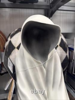 Halloween Ghost Shelf Sitter Grim Reaper Phantom Seated 22 x 9 White Hood