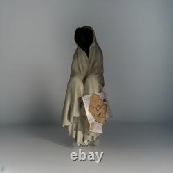 Halloween Ghost Shelf Sitter Grim Reaper Phantom Seated 22 x 9 White Hood
