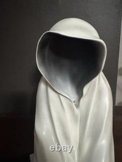 Halloween Ghost Shelf Sitter Grim Reaper Phantom Seated 22 x 9 White Hood