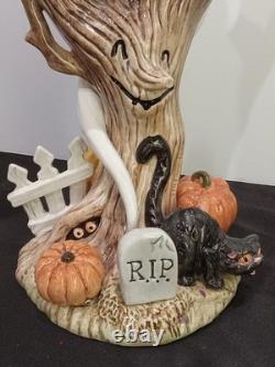 Halloween Harvest Fitz & Floyd Classics centerpiece 12 tall 1988 candle holder