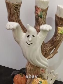 Halloween Harvest Fitz & Floyd Classics centerpiece 12 tall 1988 candle holder