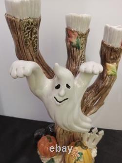 Halloween Harvest Fitz & Floyd Classics centerpiece 12 tall 1988 candle holder