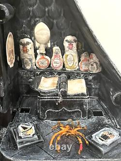 Halloween Haunted House Dollhouse Large Handpainted Spooky Upcycle Decor Art