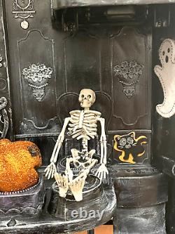 Halloween Haunted House Dollhouse Large Handpainted Spooky Upcycle Decor Art
