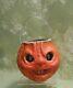 Halloween Jack-o-lantern Mache 1950's Pumpkin Lantern