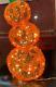 Halloween Spun Spaghetti Plastic Pumpkin Jack O Lantern Lights Up Stack Of 3