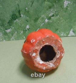 Halloween USA Witch on Pumpkin Mache Candy Container