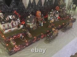 Halloween village display platform 4 feet W Led Lights Dept 56 Lemax Spooky Town Halloween village display platform 4 feet W Led Lights Dept 56 Lemax Spooky Town