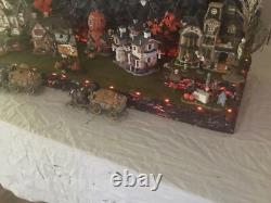 Halloween village display platform 4 feet W Led Lights Dept 56 Lemax Spooky Town Halloween village display platform 4 feet W Led Lights Dept 56 Lemax Spooky Town