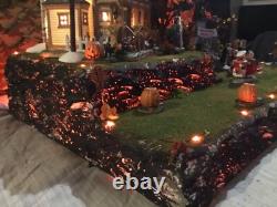 Halloween village display platform W Led Lights For Dept 56 Lemax Spooky Town Halloween village display platform W Led Lights For Dept 56 Lemax Spooky Town