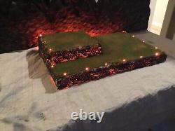 Halloween village display platform W Led Lights For Dept 56 Lemax Spooky Town Halloween village display platform W Led Lights For Dept 56 Lemax Spooky Town