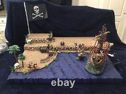 Halloween village display platform W Lemax Spooky Town Pirate Collection Include