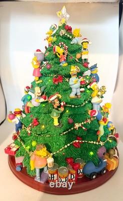 Hamilton Collection 2004 The Simpsons Christmas Tree 13.5 Resin WORKING WithBOX