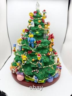 Hamilton Collection 2004 The Simpsons Christmas Tree 13.5 Resin WORKING WithBOX