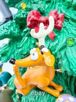 Hamilton Collection 2004 The Simpsons Christmas Tree 13.5 Resin WORKING WithBOX