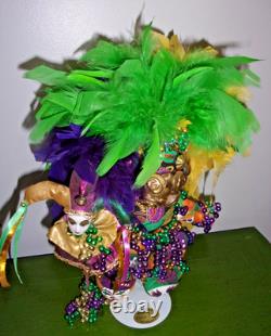 Handcrafted Mardi Gras MisChief Collectible Doll 13 Connie Born with Tag Stand