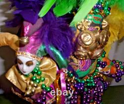Handcrafted Mardi Gras MisChief Collectible Doll 13 Connie Born with Tag Stand