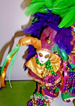 Handcrafted Mardi Gras MisChief Collectible Doll 13 Connie Born with Tag Stand