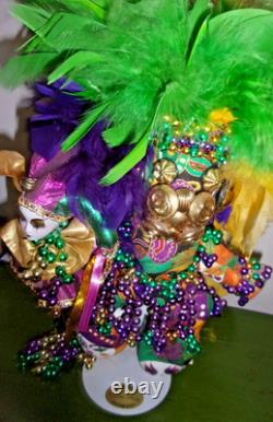 Handcrafted Mardi Gras MisChief Collectible Doll 13 Connie Born with Tag Stand