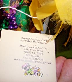 Handcrafted Mardi Gras MisChief Collectible Doll 13 Connie Born with Tag Stand