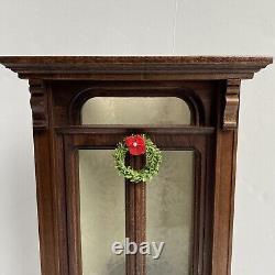 Handcrafted Wooden Lighted Door Background Display for Byer's Choice Carolers