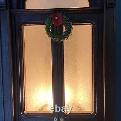 Handcrafted Wooden Lighted Door Background Display for Byer's Choice Carolers