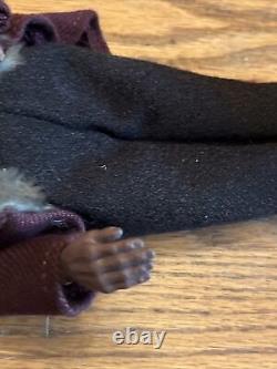 Handmade African American Christmas Caroler Doll Figure Man 12.5 RARE