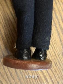 Handmade African American Christmas Caroler Doll Figure Man 12.5 RARE