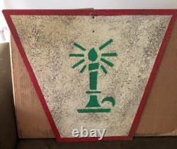 Handmade Metal Christmas Tree Stencil Sign Vintage 1980s Holiday Wall Decor #1