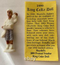 Haydel's Bakery New Orleans Vintage Porcelain King Cake Mardi Gras Figures Lot/7